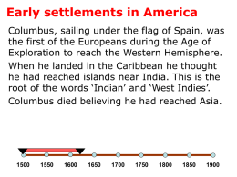 Early settlements in America