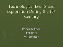 Technological Events During the 15th Century