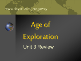 Unit 3 Review Age of Exploration