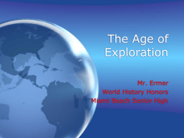 The Age of Exploration - Miami Beach Senior High School