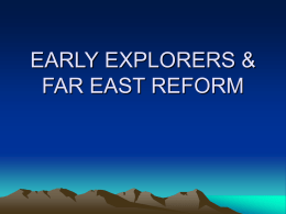 early explorers & far east reform