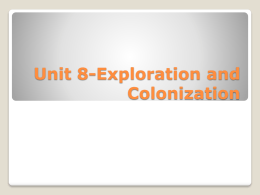 File unit 8 - exploration and colonization