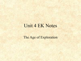 Age of Exploration Notes