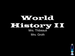 World History I - Kiel Area School District