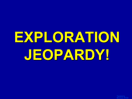 European Explorer Jeopardy
