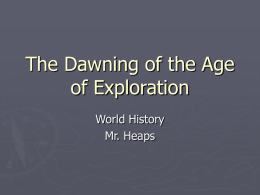 The Dawning of the Age of Exploration
