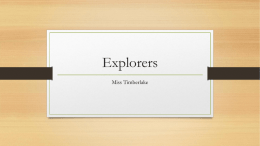 Explorers Lessons