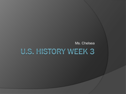 US History Week 3
