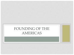 Founding of the Americas