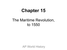 Chapter 15: The Maritime Revolution, to 1550