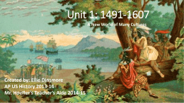 Unit 1: 1491-1607