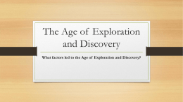The Age of Exploration and Discovery