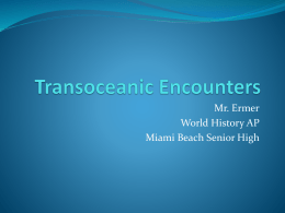 Transoceanic Encounters - Miami Beach Senior High School