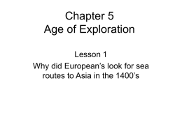 Chapter 5 Age of Exploration - St. Charles Borromeo Catholic School