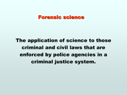 Forensic science - East Williston Union Free School District