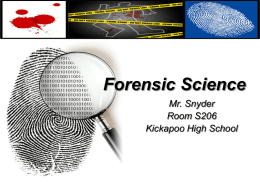 Forensic Science - Kickapoo High School
