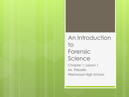 Introduction To Forensics ppt