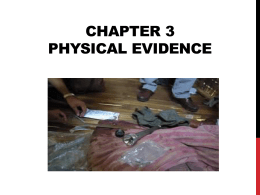 Chapter 3 Physical Evidence
