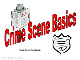 Crime Scene Basics Notes