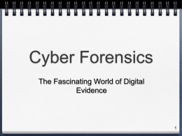 Cyber Forensics - Computer Science