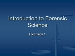 Forensics INtroduction