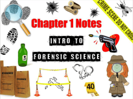 PP: Intro to Forensic Science