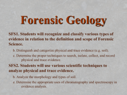 Forensic Geology - Richmond County School System