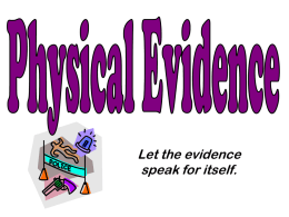 Physical Evidence Review Powerpoint
