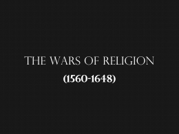 The Wars of religion