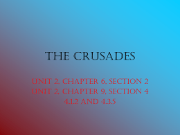 The Crusades - HFAWorldHistory-Kos
