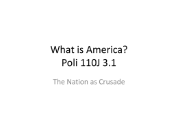What is America? Poli 110J 3.1
