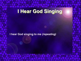 I Hear God Singing