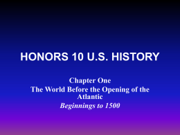 HONORS 10 U.S. HISTORY