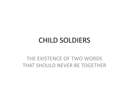 child soldiers - Westminster Public Schools