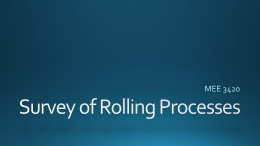 Survey of Rolling Processes