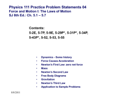 Physics 111 Practice Problems