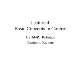 Lecture 4: Basic Concepts in Control
