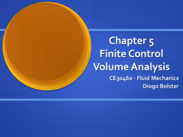Chapter 5 Finite Control Volume Analysis