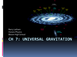 Ch 5: Universal Gravitation