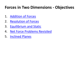 Forces in Two Dimensions Power Point