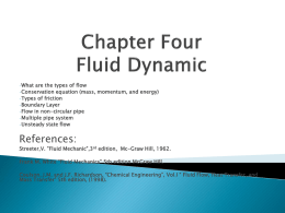 Chapter Four Fluid Dynamic