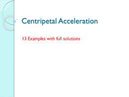 Centripetal Acceleration