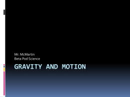 Gravity and Motion
