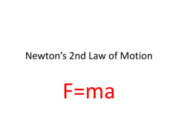 Newton*s 2nd Law of Motion