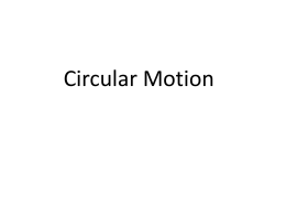 Circular motion powerpoint