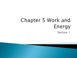 Example Chapter 5 Work and Energy