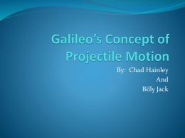 Galileo`s Concept of Projectile Motion