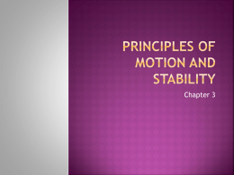 Principles of Motion and STability - DiCicco Health