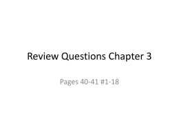 Review Questions Chapter 3