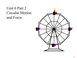 Unit 6 Part 2 Circular Motion and Force